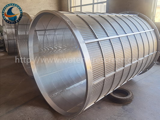 1018mm Dia Wedge Wire Mesh Thép không gỉ 304 Máy tách khe liên tục