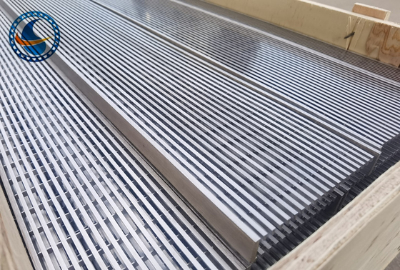 Bảng điều khiển màn hình dây nêm lưới thẳng Thép không gỉ 316l Khe 3mm