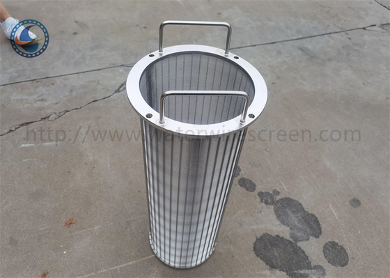 Rửa ngược Phần tử lọc hình dạng Johnson V có giỏ tay cầm