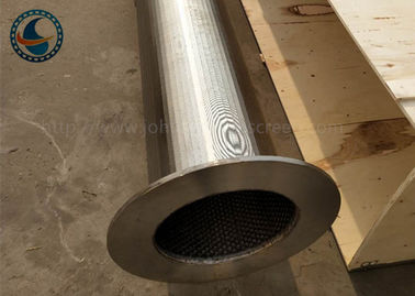 Ống lưới mặt bích có rãnh SS 304 Ống hàn đầy đủ Màn hình dây Johnson Vee