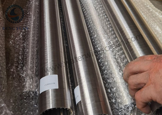 Ss 316l 60,4mm Đường kính ống màn hình nêm Ống 0,4mm Khe cắm