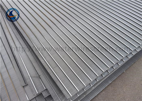 Bộ lọc Tấm màn hình dây nêm Johnson 304 Tấm thép không gỉ Màn hình uốn cong